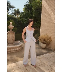 Lucy Paris Clementine Halter Neck Sleeveless Coordinating Vest Top