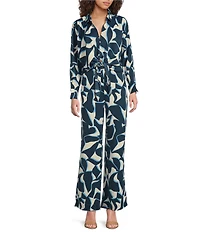 Lucy Paris Coordinating Rue Geo Print Wide Leg Pants