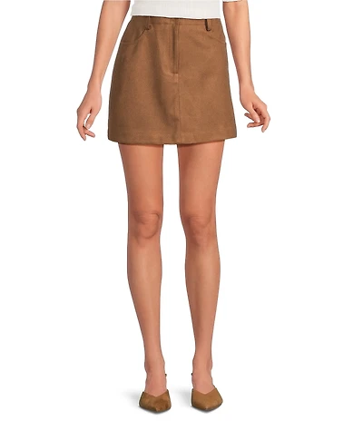 Lucy Paris Darry Suede Mini Skirt