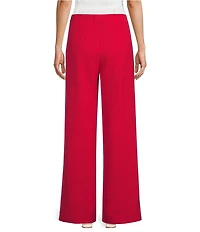 Lucy Paris Diana Flat Front Wide Leg Pocketed Pants