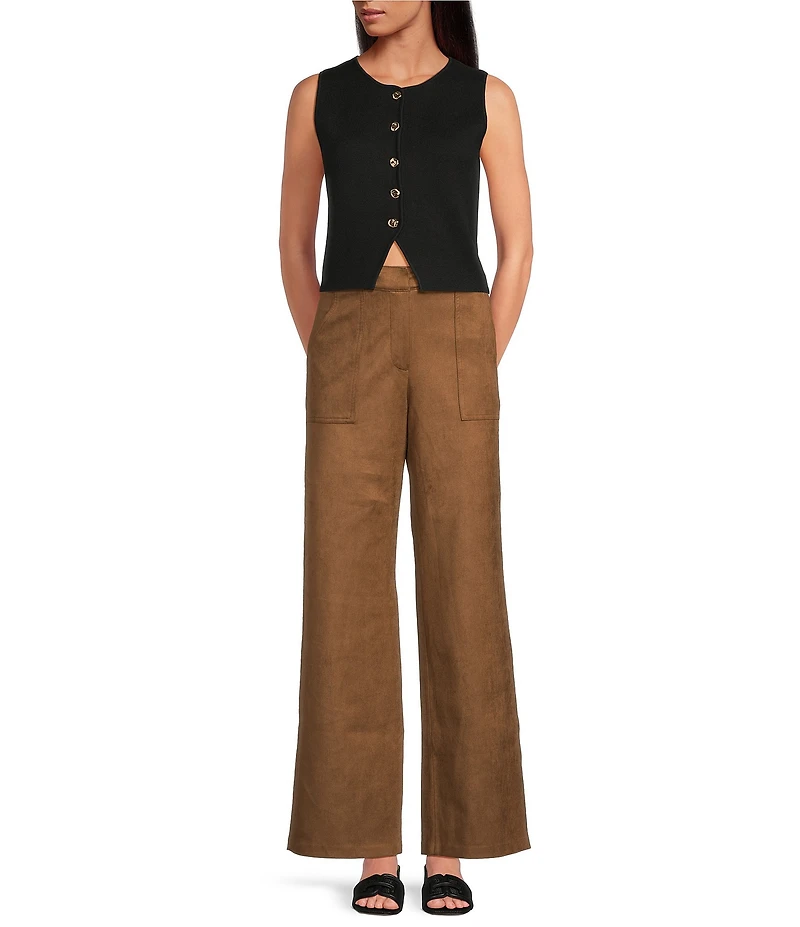 Lucy Paris Diana High Rise Wide Leg Trouser Pants