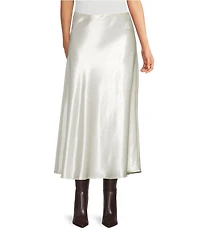Lucy Paris Fitz Satin Midi Skirt