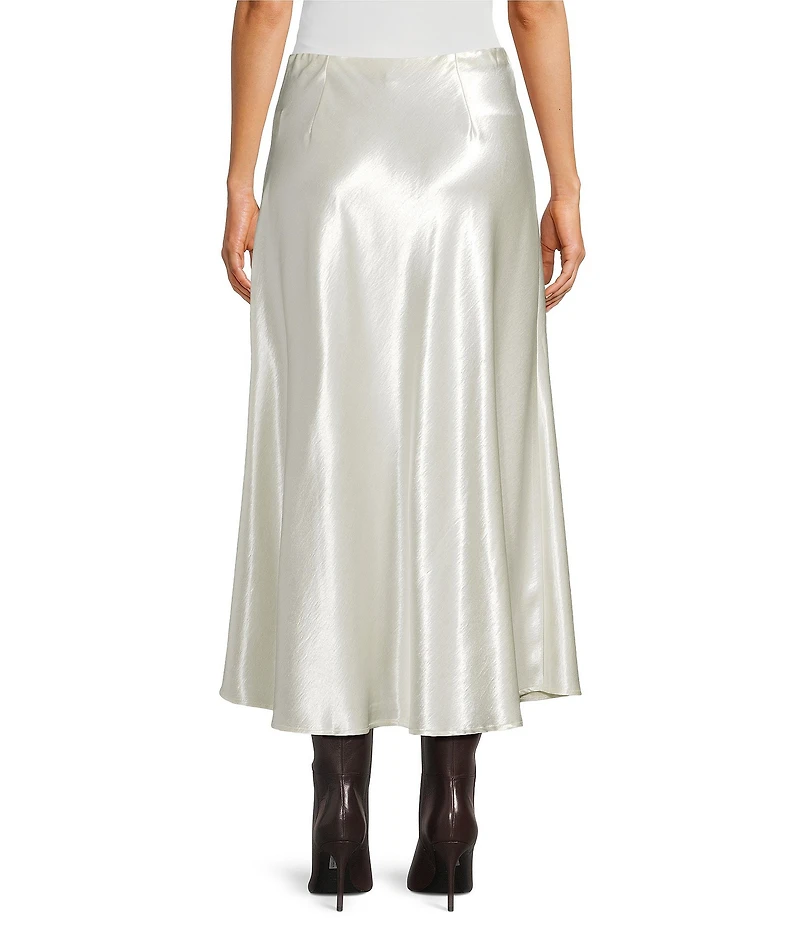 Lucy Paris Fitz Satin Midi Skirt