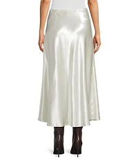 Lucy Paris Fitz Satin Midi Skirt