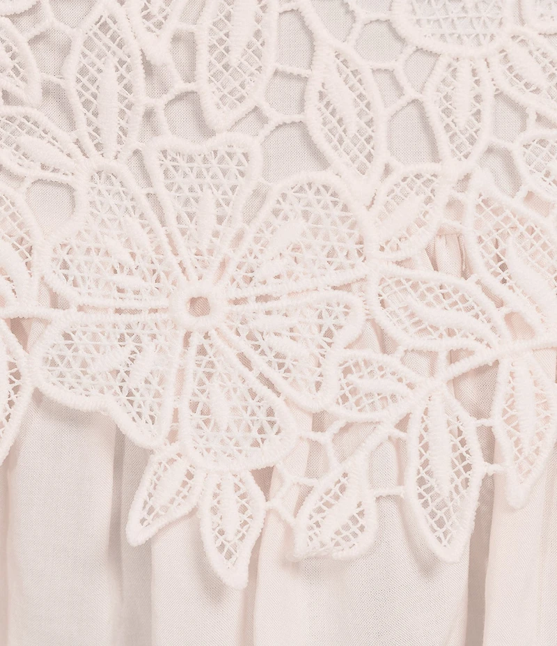 Lucy Paris Greer Floral Lace Mixed-Media Mini Skirt