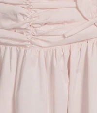 Lucy Paris Harlowe V-Neck Sleeveless Ruched Bodice 3D Floral Midi Dress