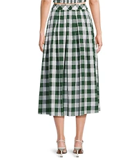 Lucy Paris Honey Gingham Print Coordinating A-Line Maxi Skirt