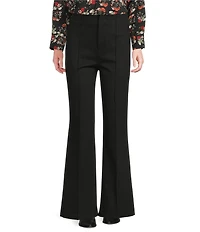 Lucy Paris Jensen Ponte Knit High Rise Flare Leg Pants