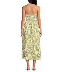 Lucy Paris Kacey Printed Halter Neck Sleeveless A-Line Midi Dress