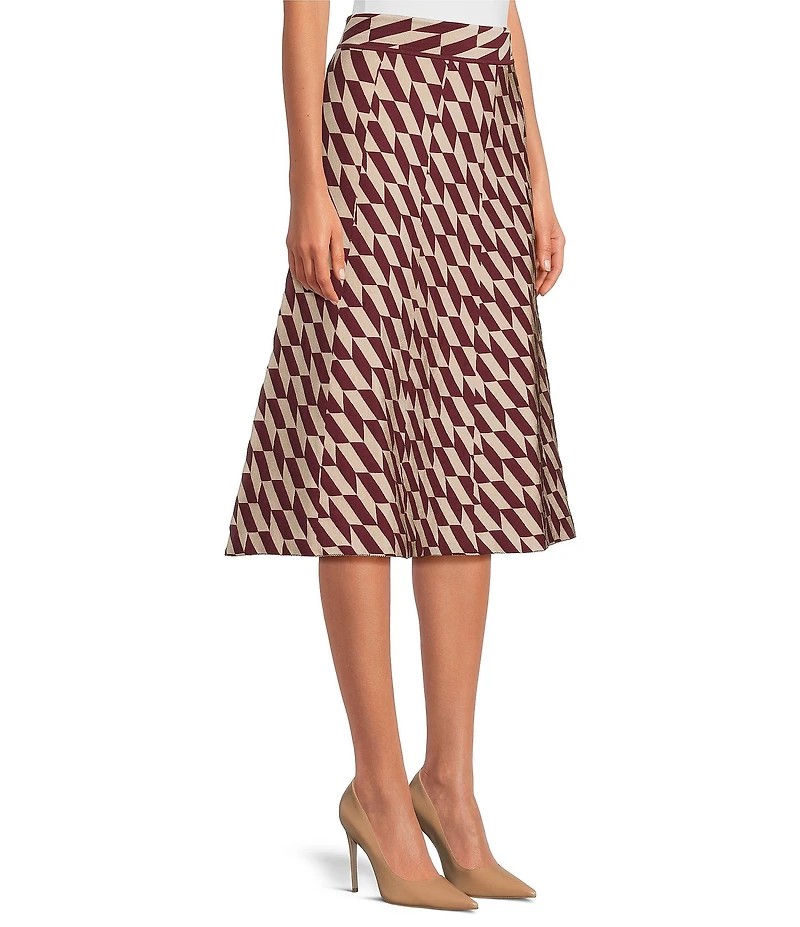 Lucy Paris Katalina Geo Print Knit Midi Coordinating Skirt