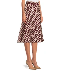 Lucy Paris Katalina Geo Print Knit Midi Coordinating Skirt