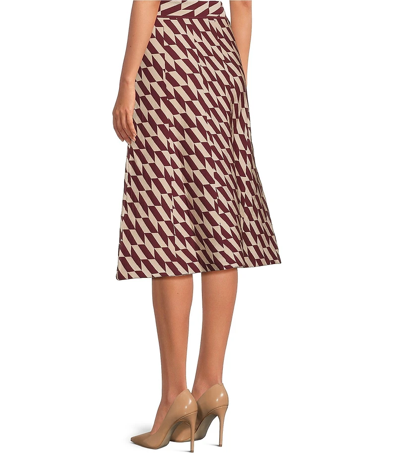 Lucy Paris Katalina Geo Print Knit Midi Coordinating Skirt