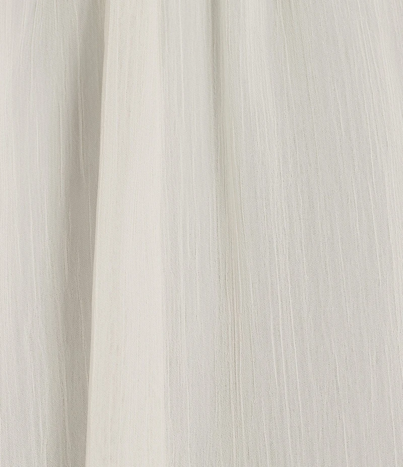 Lucy Paris Kyle V-Neck Long Sleeve Chiffon Ruffle Top