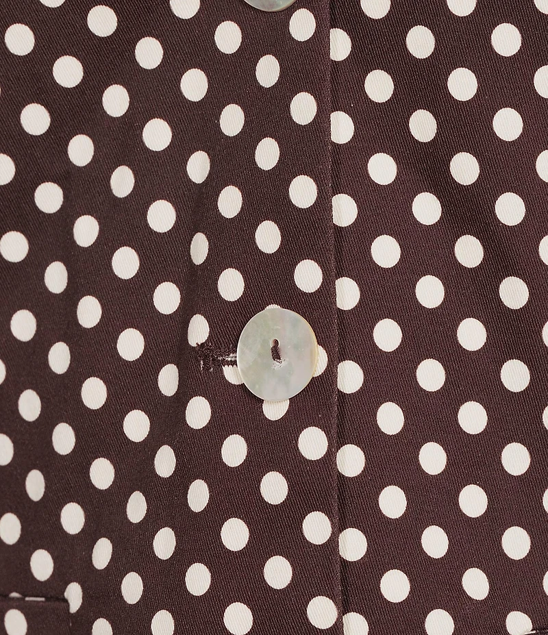Lucy Paris Lea Polka Dot Halter V-Neck Sleeveless Coordinating Vest Top