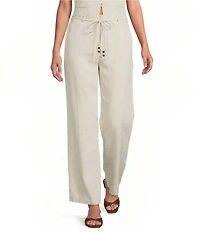 Lucy Paris Logan Tie Front Wide-Leg Coordinating Pants