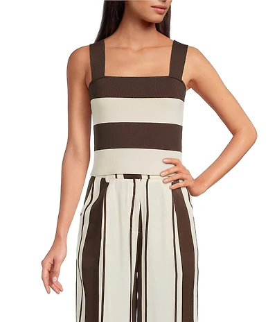 Lucy Paris Lula Coordinating Colorblock Square Neck Sleeveless Top
