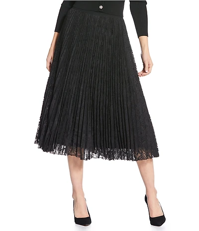 Lucy Paris Madison Pleated Midi Skirt