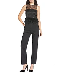 Lucy Paris Maria Woven Straight Leg Pants