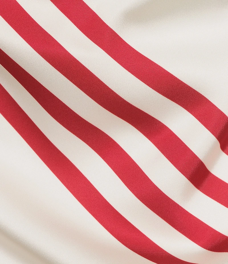 Lucy Paris Mariah Satin Stripe Halter Neck Sleeveless Coordinating Top