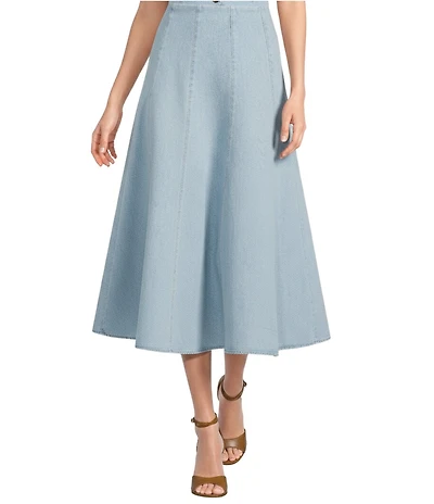 Lucy Paris Nova Coordinating Denim Midi Circle Skirt