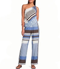Lucy Paris Paul Printed High Rise Wide Leg Coordinating Pants