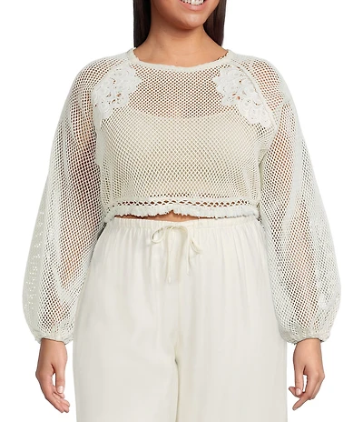 Lucy Paris Plus Dual Reversible Crochet Top