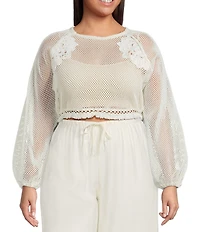 Lucy Paris Plus Dual Reversible Crochet Top