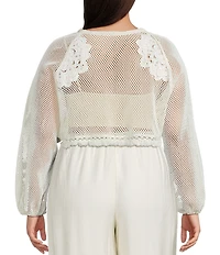 Lucy Paris Plus Dual Reversible Crochet Top