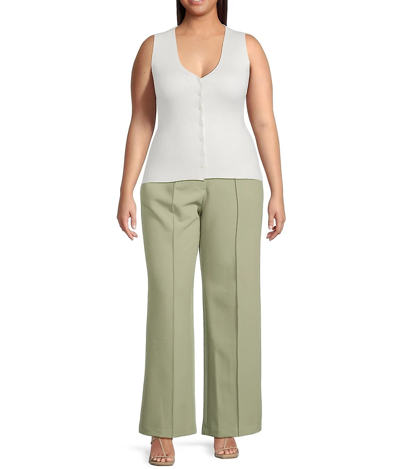 Lucy Paris Plus Eris Knit Fitted Vest