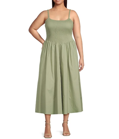 Lucy Paris Plus Hazel Smocked Long Dress
