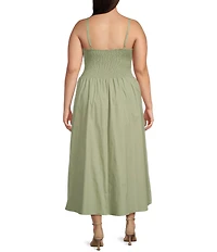 Lucy Paris Plus Hazel Smocked Long Dress