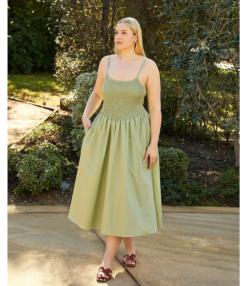 Lucy Paris Plus Hazel Smocked Long Dress