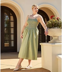 Lucy Paris Plus Hazel Smocked Long Dress