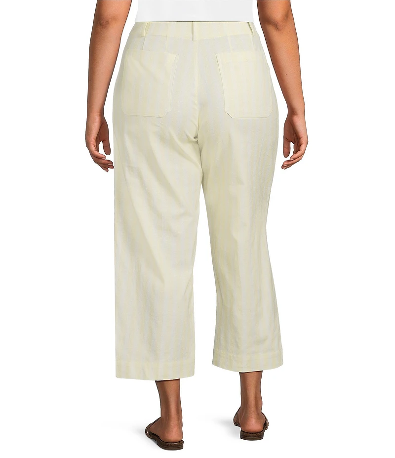 Lucy Paris Plus Johnny Stripe Print Front Pocket Pants