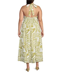Lucy Paris Plus Kacey Sleeveless Printed Long Dress