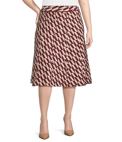 Lucy Paris Plus Kataline Printed Midi Skirt