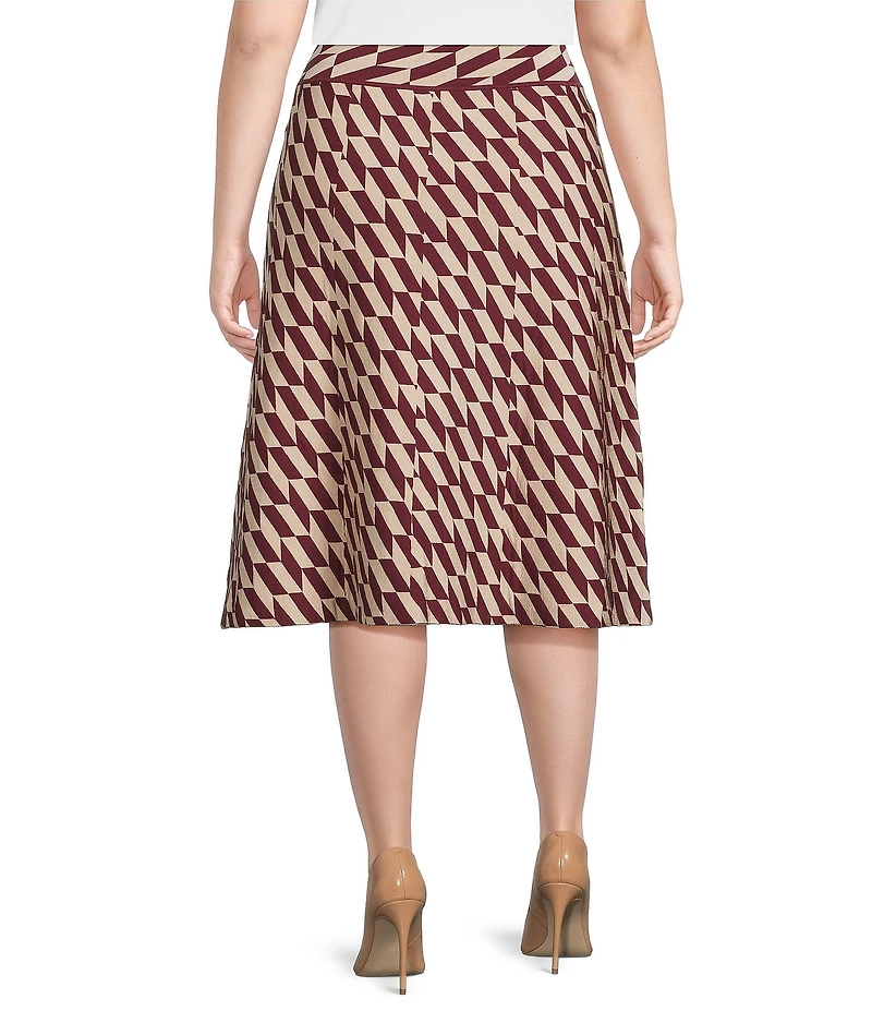 Lucy Paris Plus Kataline Printed Midi Skirt