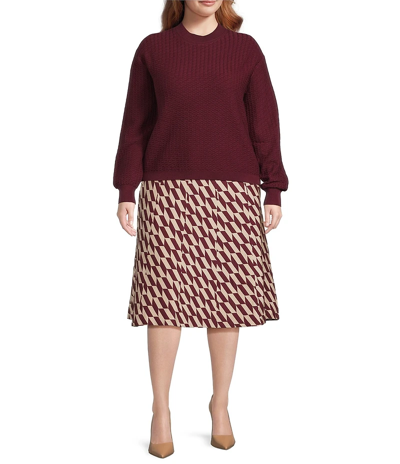 Lucy Paris Plus Kataline Printed Midi Skirt