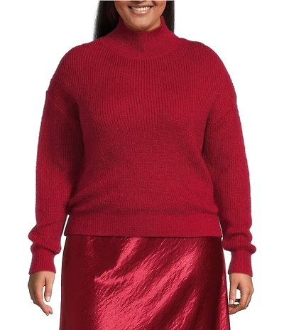 Lucy Paris Plus Size Axel Mock Neck Long Sleeves Sweater
