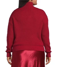 Lucy Paris Plus Size Axel Mock Neck Long Sleeves Sweater