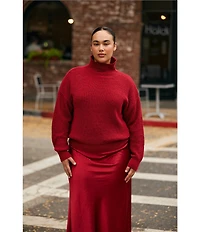 Lucy Paris Plus Size Axel Mock Neck Long Sleeves Sweater