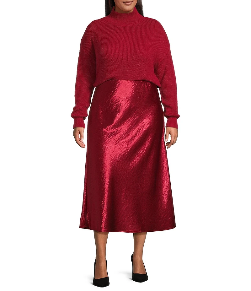 Lucy Paris Plus Size Axel Mock Neck Long Sleeves Sweater