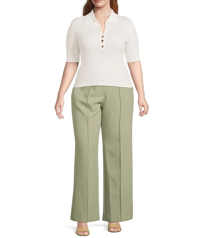 Lucy Paris Plus Size Callan Short Sleeve Sweater