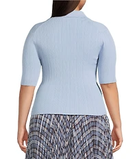 Lucy Paris Plus Size Callan Short Sleeve Sweater