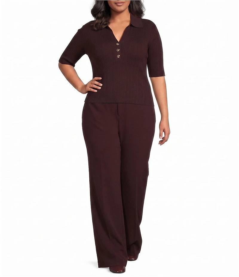 Lucy Paris Plus Size Callan Short Sleeve Sweater Top