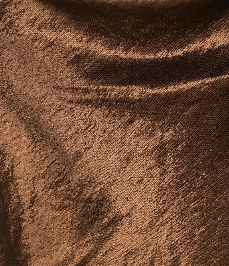 Lucy Paris Plus Size Dorothy Coordinating Woven Statin Sleeveless V-Neck Top