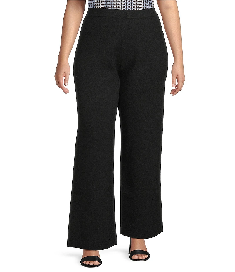 Lucy Paris Plus Size Double Knit Wide Leg Pants