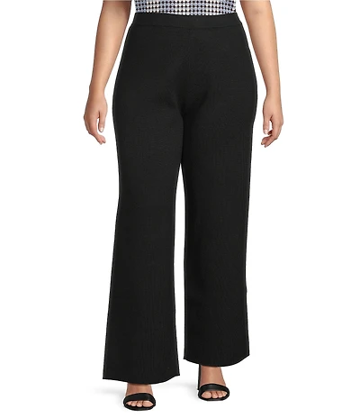 Lucy Paris Plus Size Double Knit Wide Leg Pants
