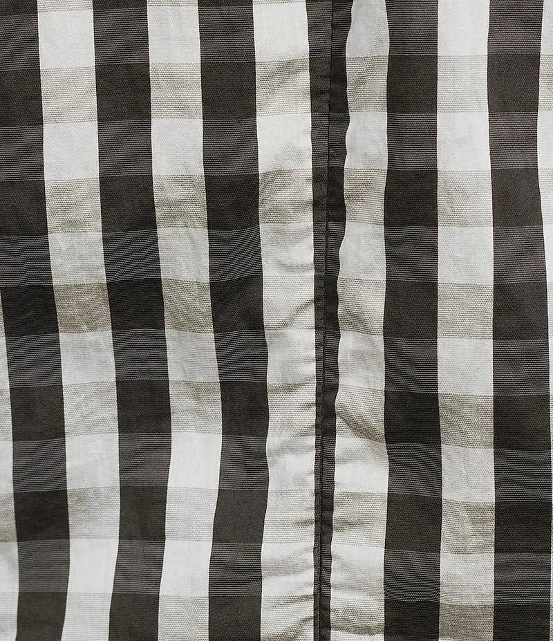 Lucy Paris Plus Size Ginger Gingham Print Split V-Neck Short Sleeve A-Line Midi Dress