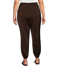 Lucy Paris Plus Size Jasmine High Rise Bubble Leg Satin Pants